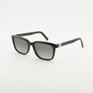 Berluti BL40023U 01B Sunglasses Black Rectangle Frame, Grey Lenses